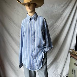 Vintage Golden Vee Pinstripe Button Down Shirt
